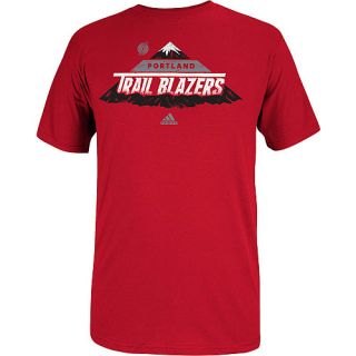 adidas Mens Portland Trail Blazers Mountain Man Short Sleeve T Shirt   Size