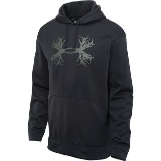 UNDER ARMOUR Mens Armour Fleece Solid Antler Storm Hoodie   Size: Xl, Black