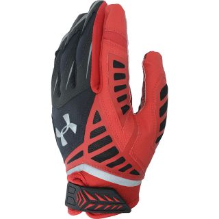 UNDER ARMOUR Adult Nitro Warp Football Receiver Gloves   Size: Small, Red/black