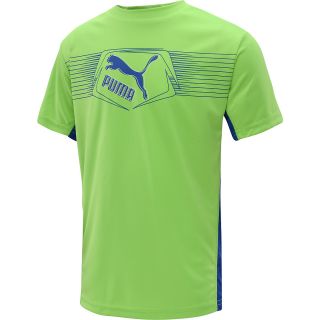 PUMA Boys Graphic Short Sleeve T Shirt   Size Medium, Green