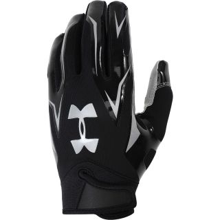 UNDER ARMOUR Adult F4 Football Receiver Gloves   Size: Small, Silver/black