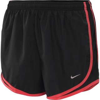NIKE Womens Tempo Running Shorts   Size Large, Black/red/silver