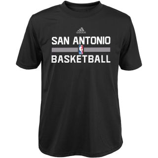 adidas Youth San Antonio Spurs Practice ClimaLite Short Sleeve T Shirt   Size: