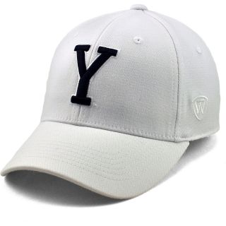 TOP OF THE WORLD Mens BYU Cougars Premium Collection White One Fit Flex Cap,