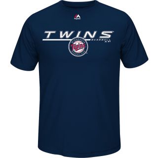 MAJESTIC ATHLETIC Mens Minnesota Twins Aggressive Feel Short Sleeve T Shirt  
