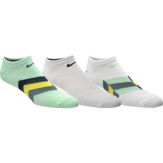NIKE Dri FIT Cotton Fly Crew Socks   3 Pack   Size: Medium, White/green