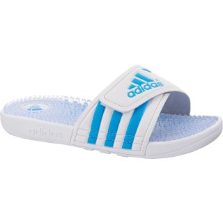 adidas Womens Adissage Fade Slides   Size 5, White/blue