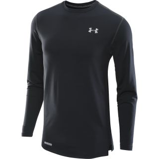 UNDER ARMOUR Mens ColdGear Fitted Crew Shirt   Size 2xl, Black/graphite