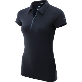 COLUMBIA Womens Freeze Degree II Short Sleeve Polo Shirt   Size: Large, Black