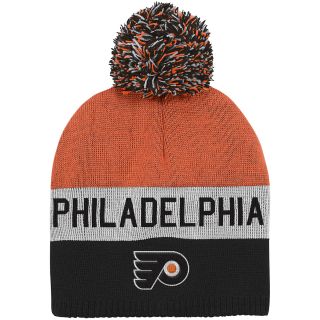 REEBOK Youth Philadelphia Flyers Uncuffed Pom Knit Hat   Size: Youth