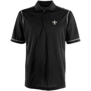 Antigua New Orleans Saints Mens Icon Polo   Size: XXL/2XL, Black/white (ANT