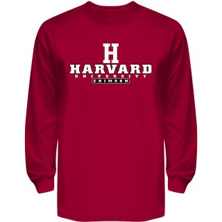 T SHIRT INTERNATIONAL Mens Harvard Crimson Reload Long Sleeve T Shirt   Size