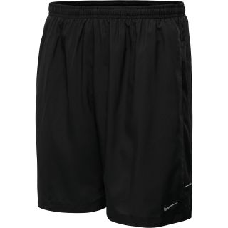 NIKE Mens 7 Woven Running Shorts   Size Medium, Black/black/silver