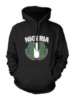 Nigeria Country Pride Africa Nigerian Flag Proud Men's Size Hoodie Sweatshirt: Clothing
