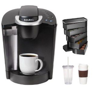 Keurig K45 Elite Single Cup Home Brewing System w/ Bonus 12 Count K Cup Variety Box + Nifty 6650 Single Serve Coffee Baskets + Coffee Mug & Iced Beverage Cup: Kitchen & Dining