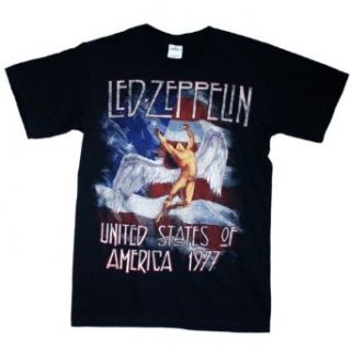 Led Zeppelin   America 1977 T Shirt: Clothing