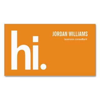 A Powerful Hi   Modern Business Card   Orange