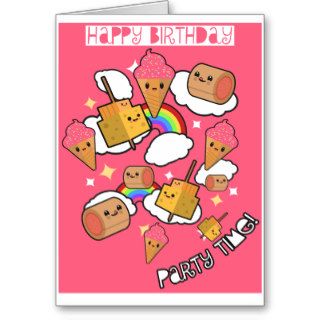 Party Time Food Birthday Card