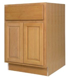 All Wood Cabinetry B24 VHS 24 Inch Wide by 34 1/2 Inch High, Factory Assembled   Ready to Install All Wood Kitchen Cabinet, Vermont Honey Spice Maple   Built In Kitchen Cabinetry  