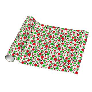 Bold Polka Dots Christmas Holidays Pattern Gift Wrap
