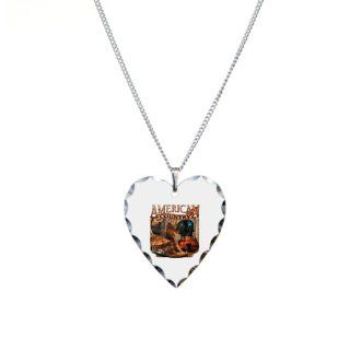 Necklace Heart Charm American Country Boots And Fiddle Violin Cowboy Artsmith Inc Jewelry