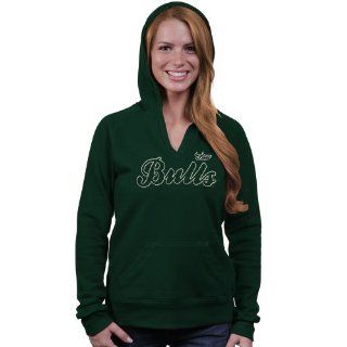 NCAA South Florida Bulls Ladies V Neck Pullover Hoodie   Green (Medium) : Sports Fan Sweatshirts : Sports & Outdoors