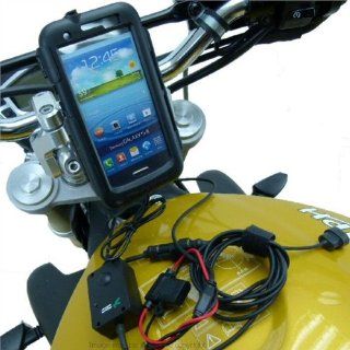 PRO Waterproof Motorcycle 'Direct to Battery' Powered Mount for Samsung Galaxy S3 GT i9300 / SGH i747 / SCH i535 / SPH L710 / SGH T999: Cell Phones & Accessories