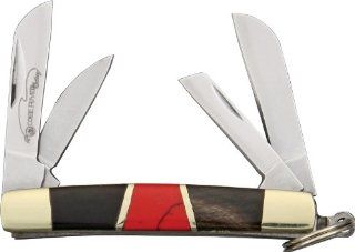 Frost Cutlery & Knives OC552BORC Ocoee River Mini Congress Pocket Knife with Black Onyx & Red Coral Handles : Folding Camping Knives : Sports & Outdoors