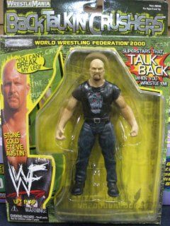 1999 Wrestling   WWF WWE Wrestlemania (Jakks Pacific) Stone Cold Steve Austin Back Talkin' Crushers   Series 2 Action Figure: Toys & Games