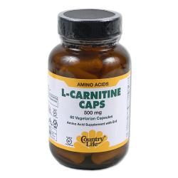Country Life L carnitine 500 mg Supplement (60 capsules) Supplements