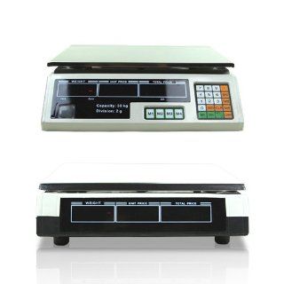 Houseables Digital Weight Scale 60LB Price Computing Food Meat Scale Produce Deli Industrial: Kitchen & Dining