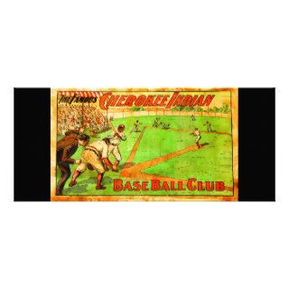 Vintage Retro Cherokee Indian Baseball Club Poster Invitations