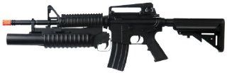 DBoys M3181AB M4 A1 Electric Airsoft Gun Semi & Full Auto Assault Rifle FPS 330 w/ M 203 Grenade Launcher, 2 Magazines, Flashlight, Foregrip, Speedloader, 2 Stocks : Airsoft Guns Bolt Actions : Sports & Outdoors