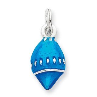 Sterling Silver Enameled Blue Shell Charm: West Coast Jewelry: Jewelry