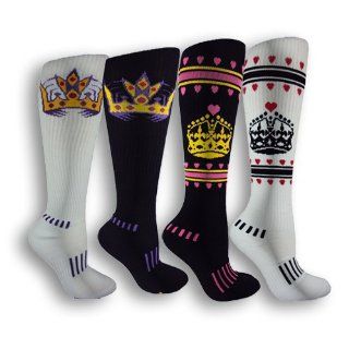 MOXY Socks Knee High Royalty Crown Fitness Pack : Equestrian Boots : Sports & Outdoors