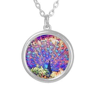 Neon Peacock Custom Necklace
