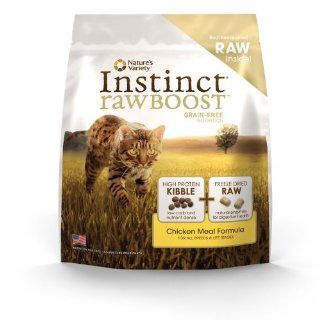 Instinct Raw Boost Grain Free Chicken Meal Formula Dry Cat Food by Nature's Variety, 5.1 Pound Bag : Dry Pet Food : Pet Supplies