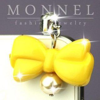 ip558 Cute Plastic Bow Bead Anti Dust Plug Cover For iPhone 4 4S: Cell Phones & Accessories