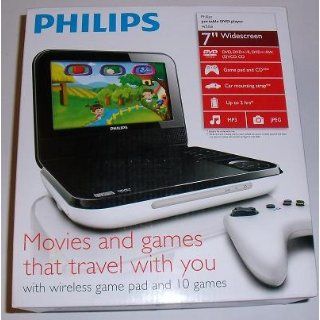 Philips PD703/37 7 Inch LCD Portable DVD Player with Wireless Game Controller, Black: Electronics