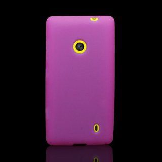 CoverON Soft Silicone HOT PINK Skin Cover Case for NOKIA LUMIA 521 [WCH563]: Cell Phones & Accessories