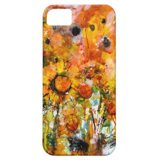 Abstract Sunflowers Watercolor Barely There Iphone iPhone 5 Cases