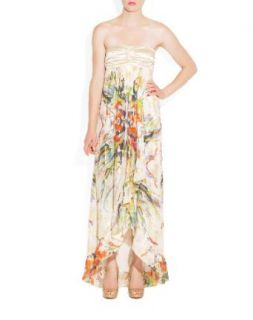 Nicole Miller Floral Strapless Dress at  Womens Clothing store: