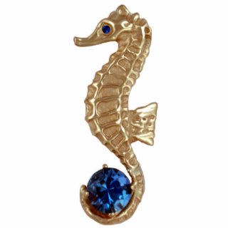 Golden Seahorse Pin Cut Out