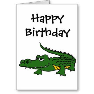 XX  Funny Gator Cartoon Greeting Card