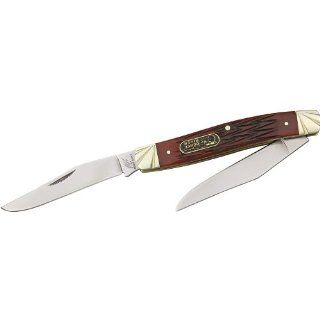 Frost Cutlery & Knives OC555RPB Ocoee River Muskrat Pocket Knife with Red Pick Bone Handles : Folding Camping Knives : Sports & Outdoors