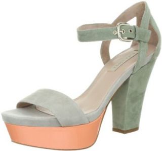 Pura Lopez Women's Open Toe Ankle Strap Platform Sandal,Menta/Pearl Grey/Magnolia,36 EU/5.5 M US: Shoes