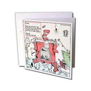 gc_2809_2 Rich Diesslins Funny Christmas Cartoons   The Cat in the Hat Helps Santa   Greeting Cards 12 Greeting Cards with envelopes : Blank Greeting Cards : Office Products