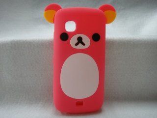 bear teddy 3D ear Cute lovely Soft Silicone Case Cover For Nokia C5 03 PINK: Cell Phones & Accessories