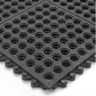 Wearwell Nitrile Rubber 576 24/Seven GritWorks Anti Fatigue Mat, for Wet Areas, 3' Width x 3' Length x 5/8" Thickness, Black: Floor Matting: Industrial & Scientific