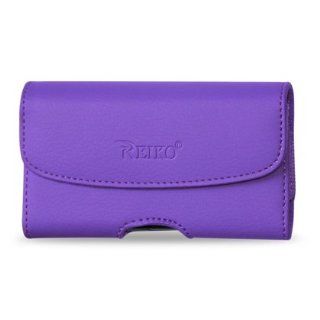 Leather Pouch Protective Carrying Cell Phone Case for Samsung Captivate Android Phone (AT&T)   PURPLE: Cell Phones & Accessories